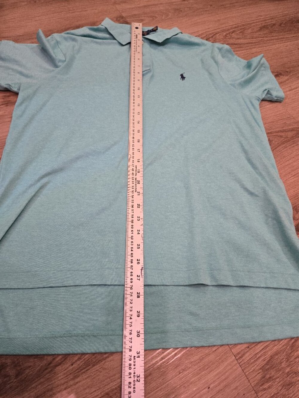 Polo Ralph Lauren Turquoise Polo Shirt w/ Blue Pony - Picture 6 of 6
